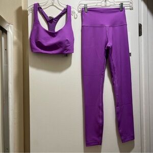 *NWT* Lululemon Moonlit Magenta Wunder Train Sports Bra and Leggings Set